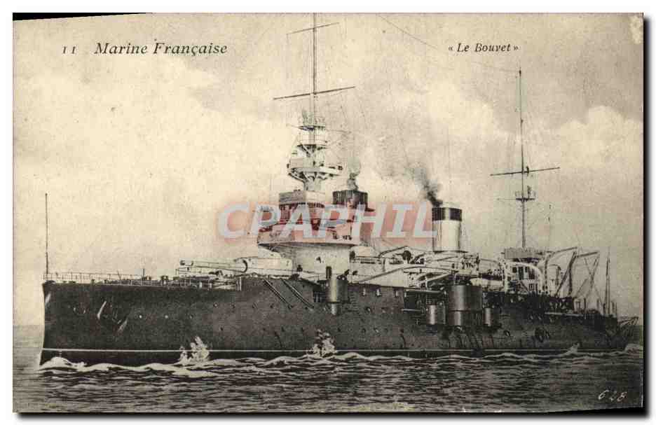 CPA Bateau Guerre Marine Francaise Le Bouvet 