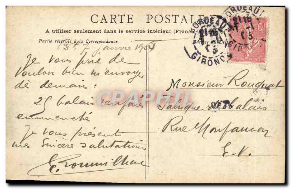 CPA Bateau Guerre Flotte de guerre francaise Bouvet Cuirasse a tourelles — Verso