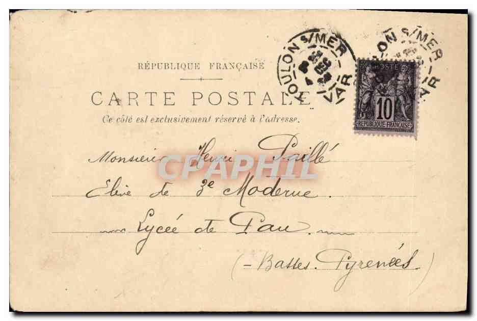 Cuirassé d'escadre 'Le Bouvines' — Port de Boulon-sur-Mer — Éditeur non identifié — Verso