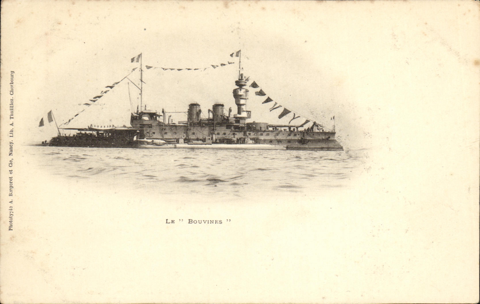 CPA Bateau Guerre Le Bouvines 