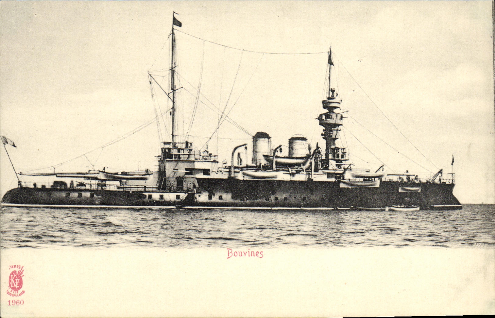 CPA Bateau Guerre Bouvines 