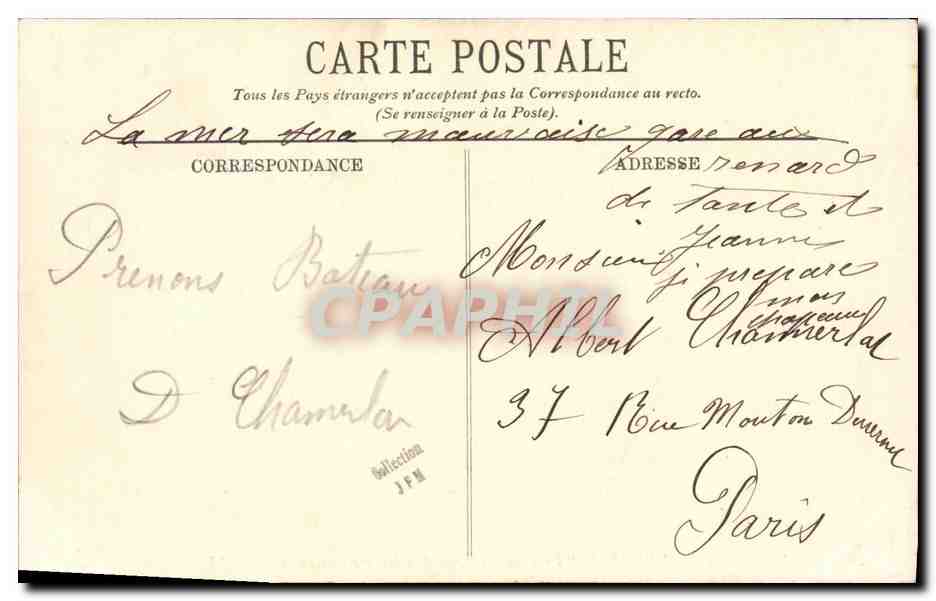 CPA Bateau Guerre Marine de Guerre Le Bouvines garde cotes croiseur cuirasse — Verso
