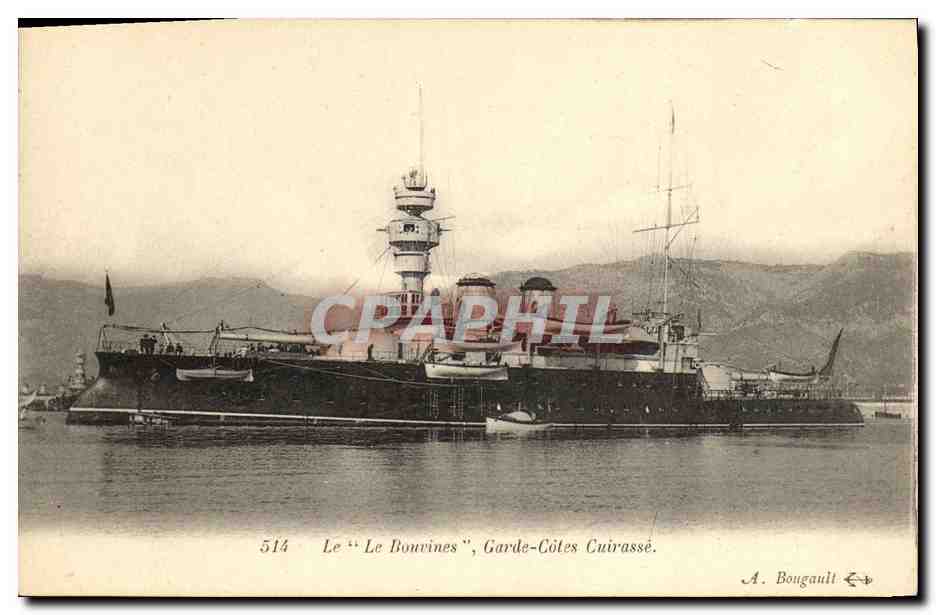 Le "Le Bouvines", Garde-Côtes Cuirassé — A. Bougault, n° 514