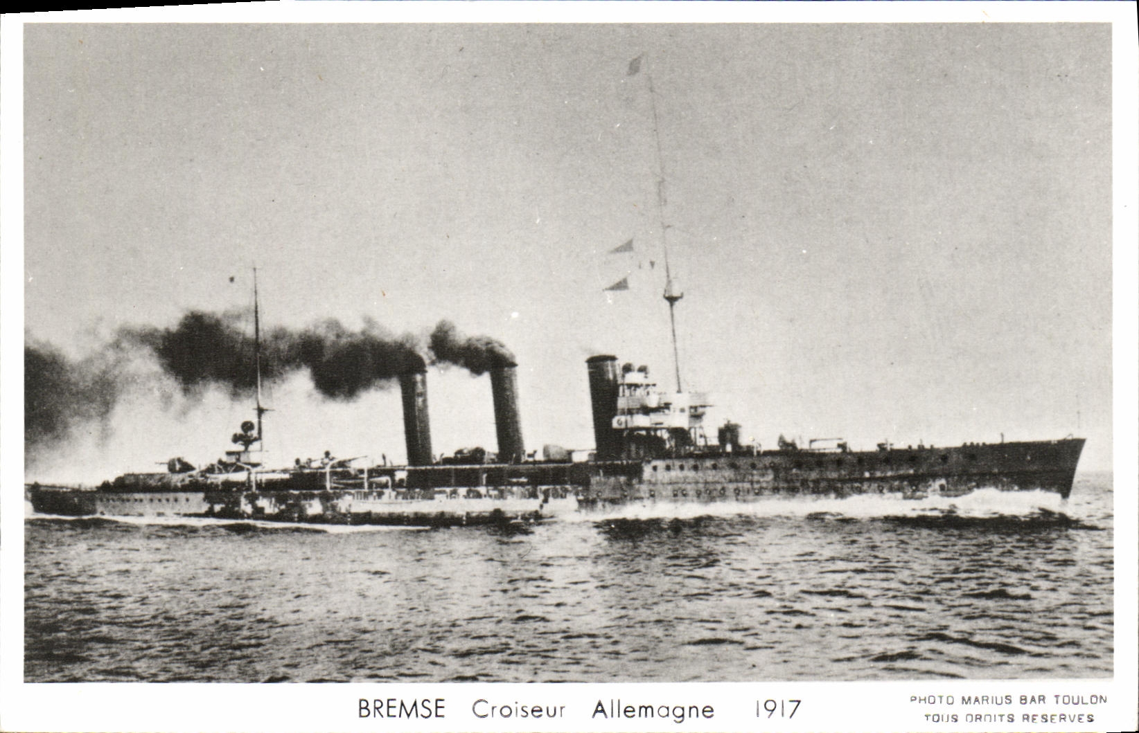 CPM Bateau Guerre Bremse Croiseur Allemagne 1917