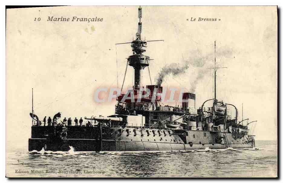 Le Brennus — Croiseur de la Marine Française — Edition Maison Burti, Nouyecautés, Cherbourg