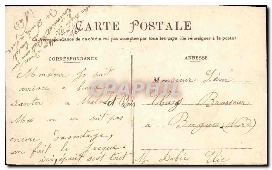 CPA Bateau Guerre Bateaux de Guerre Brennus Cuirasse de 1er Rang — Verso