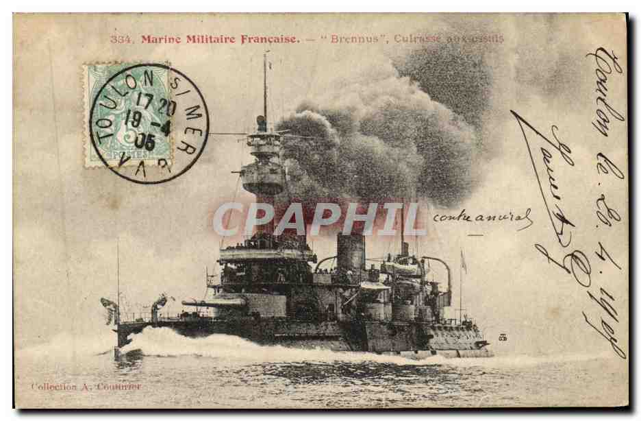 Brennus — Cuirasse aux pistils — Marine Militaire Française, n°334