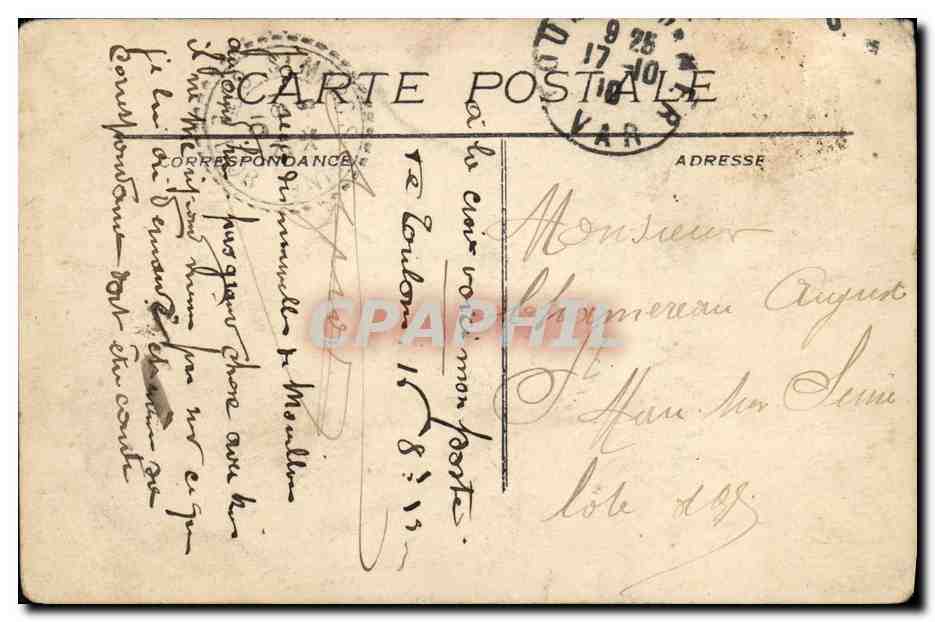 CPA Bateau Guerre Marine Militaire Francaise Brennus Cuirasse d Escadre — Verso