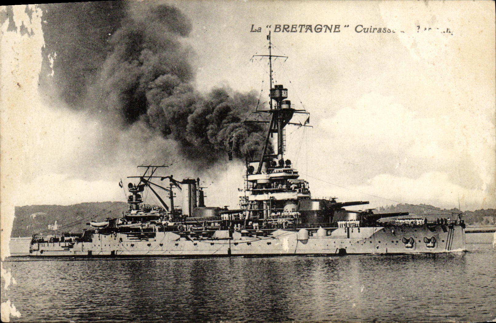 CPA Bateau Guerre La Bretagne Cuirasse 