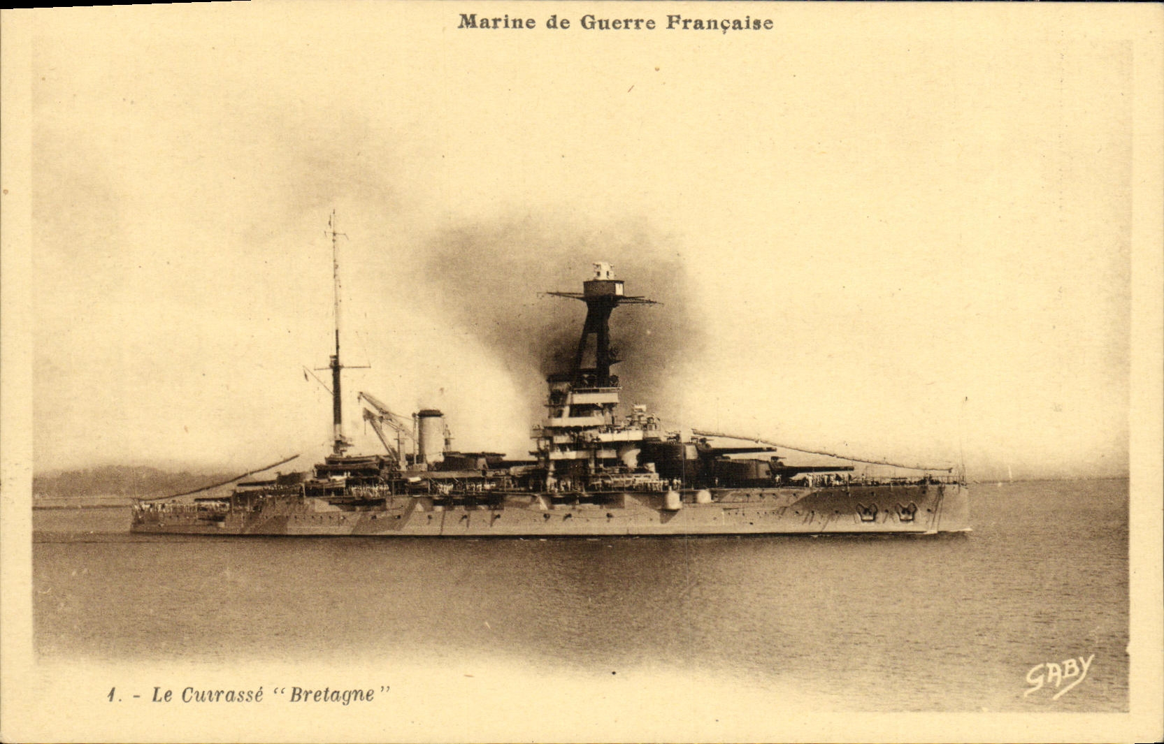 Le Cuirassé "Bretagne" — Marine de Guerre Française — Éditions Gaby