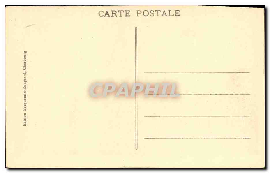 CPA Bateau Guerre Cherbourg Le Cuirasse Bretagne — Verso