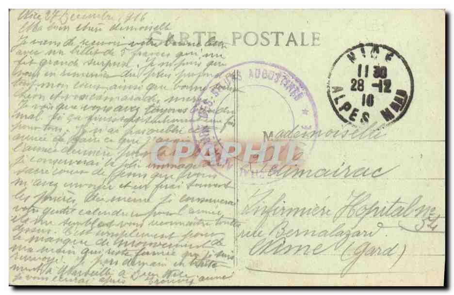Tumba musulmana en la Meseta de Macedonia — Campaña de Oriente 1914-1916 — Editor A. Grimaud, 54 rue Mazenod - Marsella — Reverso