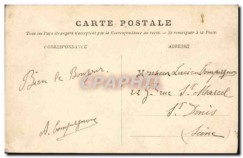 CPA Bateau Guerre Le Bruix — Verso