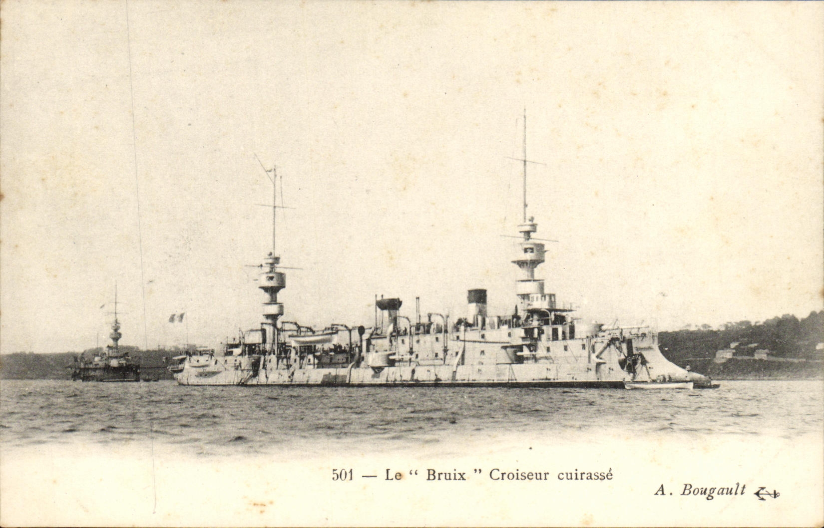 CPA Bateau Guerre Le Bruix Croiseur cuirasse