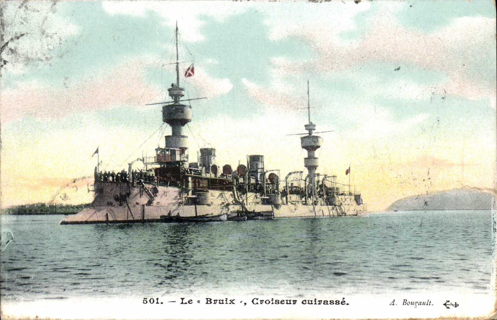 CPA Bateau Guerre Le Bruix Croiseur Cuirasse