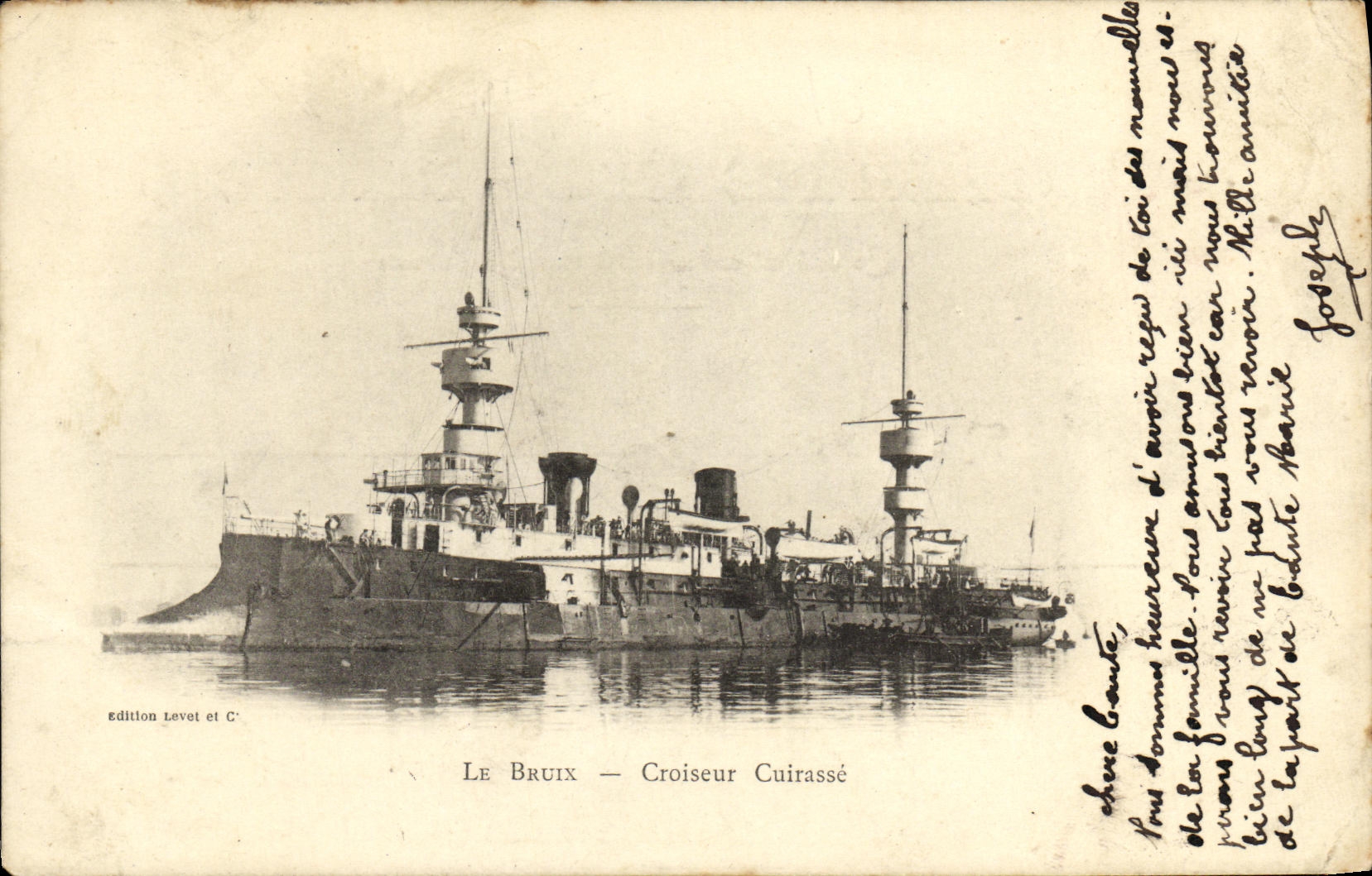 CPA Bateau Guerre Le Bruix Croiseur Cuirasse