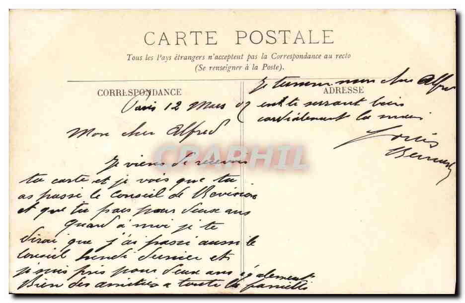 Marine de guerre — Le Bruix (croiseur cuirassé) — LL. — Éditeur LL, n° 127 — Verso