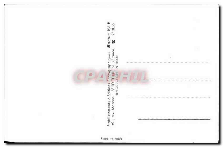 CPM Bateau Guerre Capricorne Dragueur 1972 — Verso