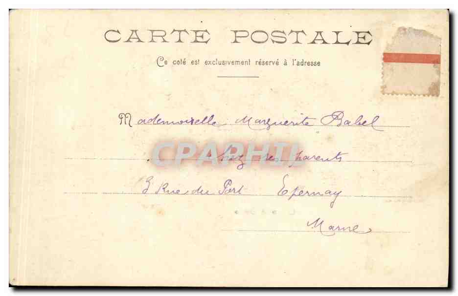 CPA Bateau Guerre Carlo Alberto — Verso