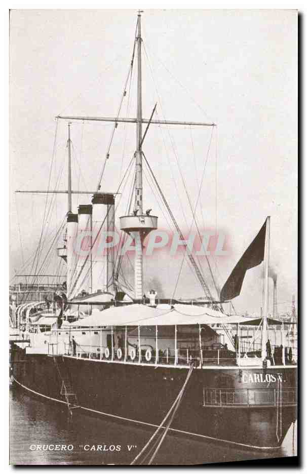 CPA Bateau Guerre Crucero De Clase Carlos V