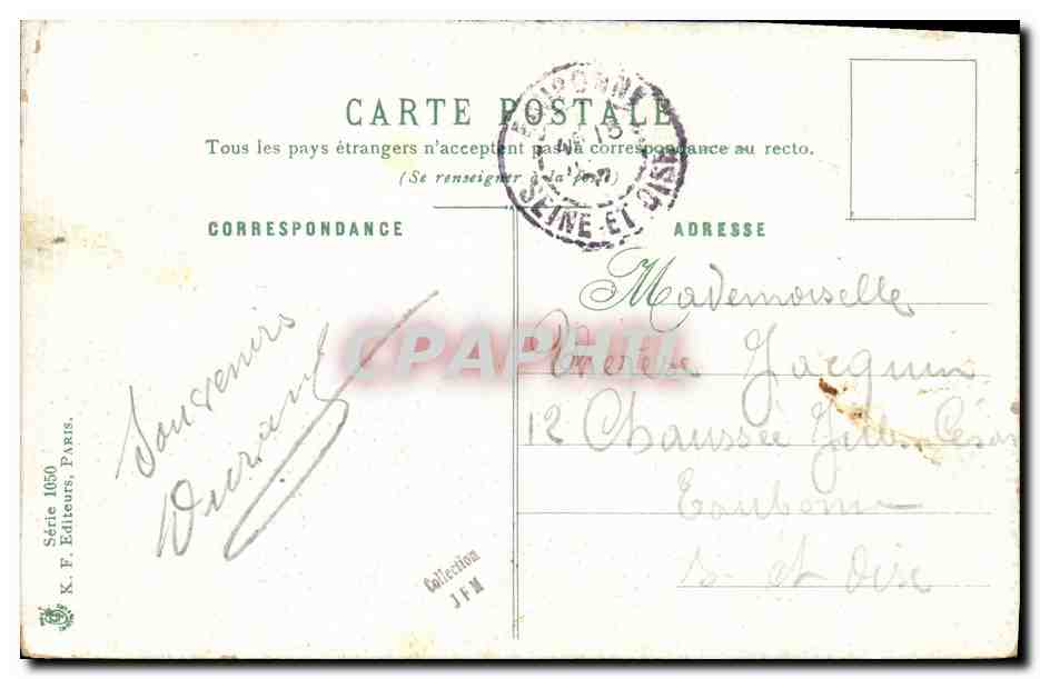 CARNOT — Chirassé d'escadre — K. F. Éditeurs, Paris, Série 1060 — Verso