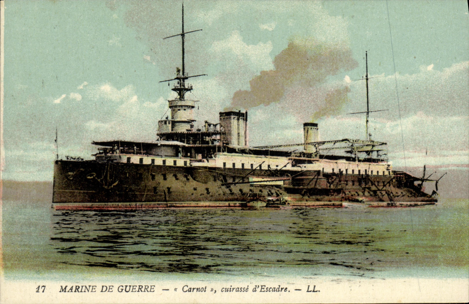 Marine de guerre — « Carnot », cuirassé d'Escadre — LL. — N° 17