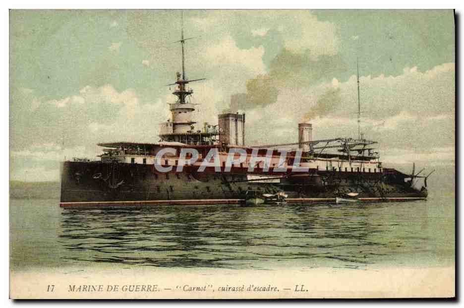 Marine de guerre — « Carnot », cuirassé d'escadre — LL.