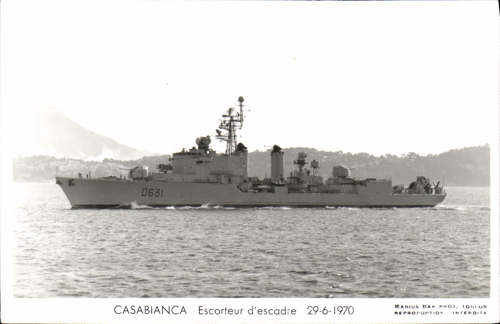 CPM Bateau Guerre Casabianca Escorteur d escadre 1970