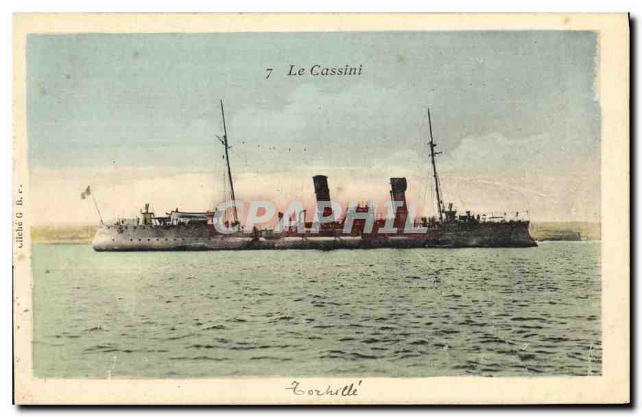 Le Cassini — Navire militaire — cliché G. B. c.
