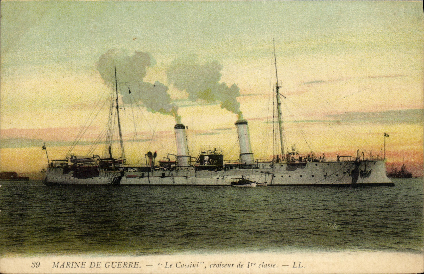 CPA Bateau Guerre Marine De Guerre Le Cassini Croiseur de 1ere Classe