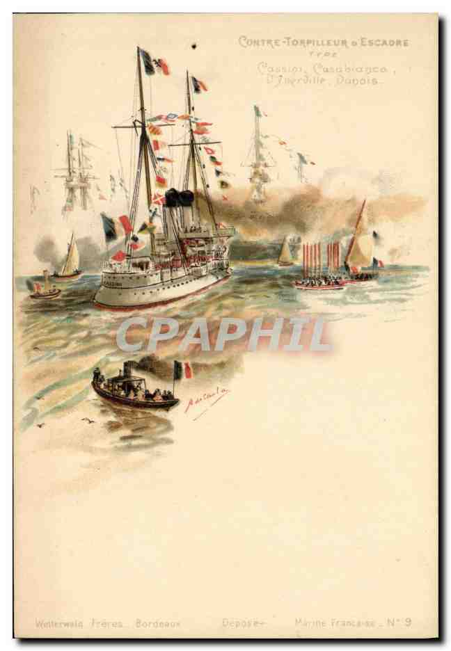 CPA Bateau Guerre Contre Torpilleur d Escadre Cassini Casablanca 