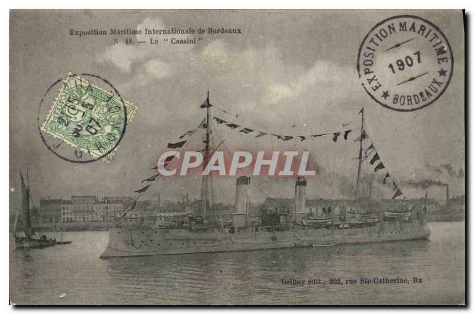 Exposition Maritime Internationale de Bordeaux — Le "Cassini" — Delloy édit., 202, rue Ste-Catherine, Bx