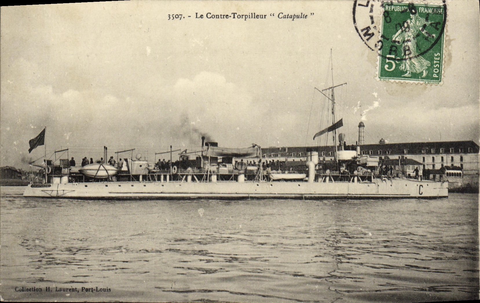 Der Torpedoboot "Catapulte" — Sammlung H. Laurent, Port-Louis