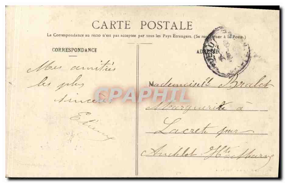 Der Torpedoboot "Catapulte" — Sammlung H. Laurent, Port-Louis — Rückseite