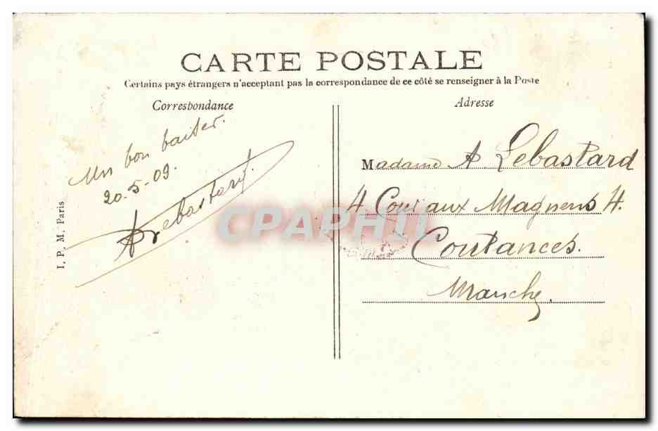 Marine — Le "Cécile", École de Torpilles en remplacement de l'"Algésiras" incendié — Edition d'Art Pl. d'Armes, Toulon, n°160 — Verso