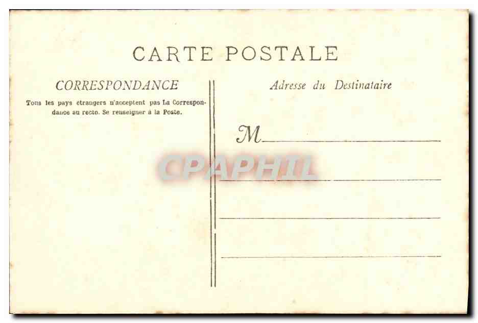 Le "Chanzy" Croiseur Cuirassé — navire de guerre français — éditeur A. Bougault, n° 516 — Verso