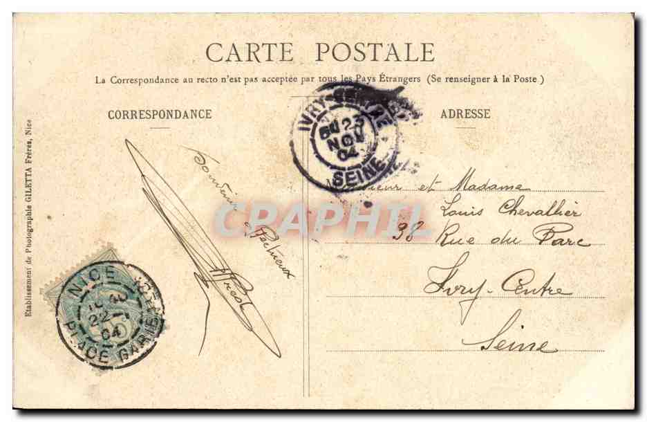 CPA Bateau Guerre Le Charlemagne Pendant la Traversee de l Escadre revenant des Baleares — Verso