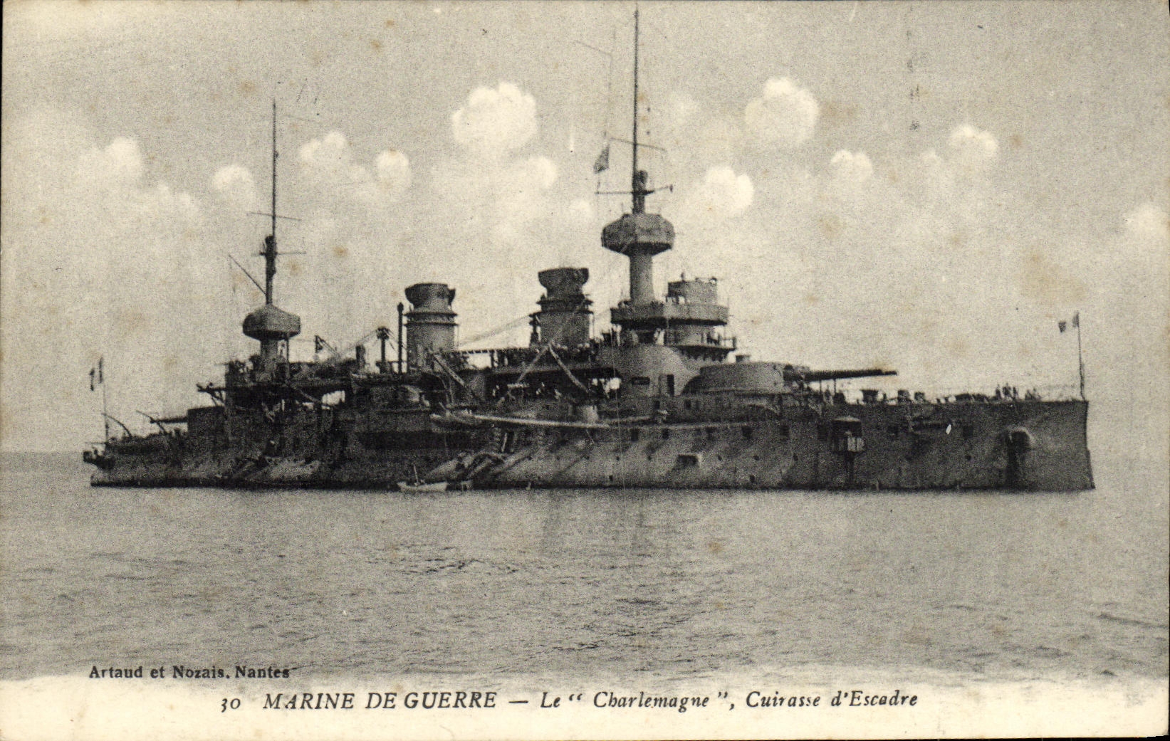 CPA Bateau Guerre Marine De Guerre Le Charlemagne Cuirasse d Escadre