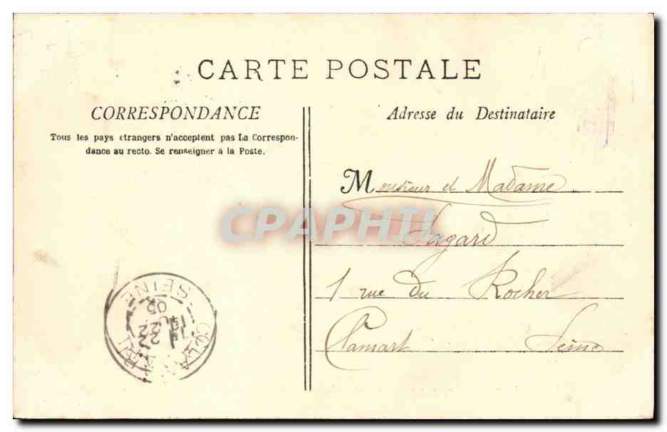 CPA Bateau Guerre Le Charlemagne Cuirasse d Escadre Faisant son Tir des Pieces — Verso