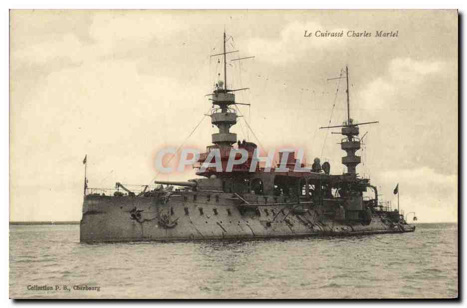 CPA Bateau Guerre Le Cuirasse Charles Martel