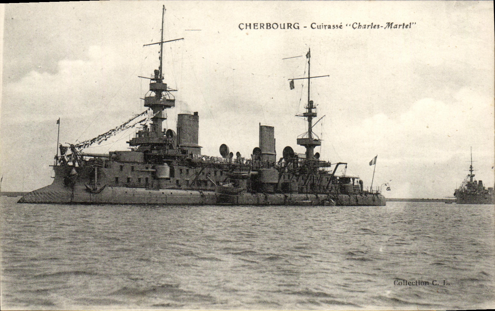 CPA Bateau Guerre Cherbourg Cuirasse Charles Martel