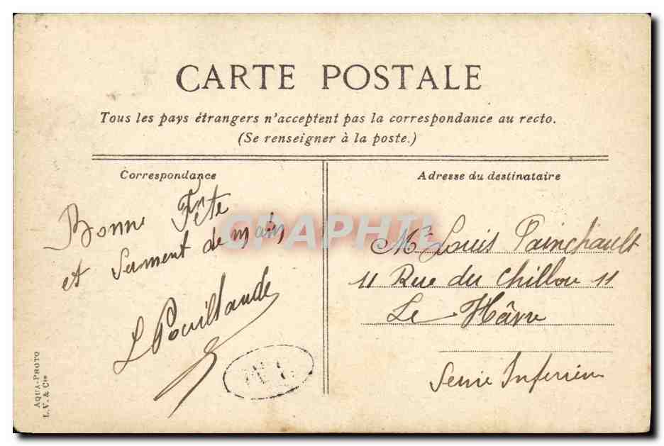 CPA Bateau Guerre Marine Francaise Le Chartes Martel Cuirasse de 1ere classe — Verso