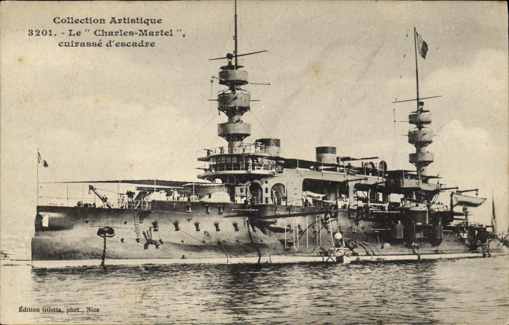 CPA Bateau Guerre Le Charles Martel Cuirasse d escadre