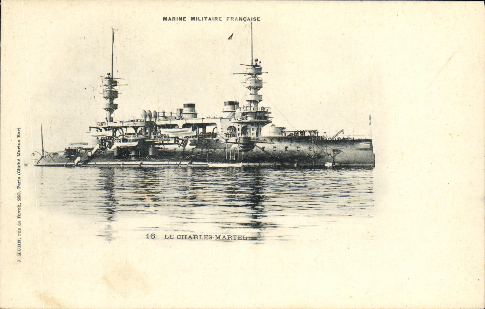 CPA Bateau Guerre Le Charles Martel