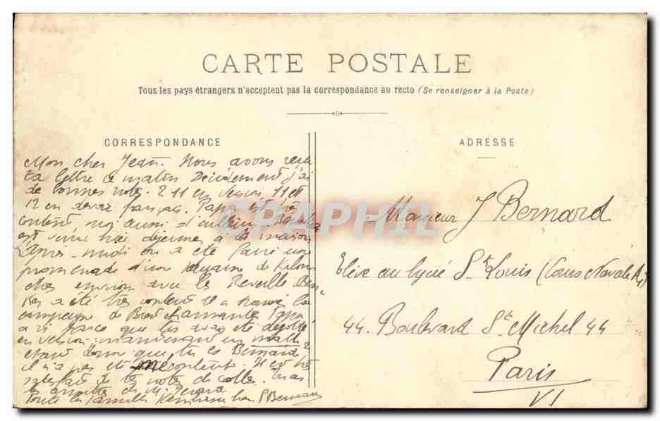 Le Croiseur Chasseloup-Laubat — 2097 — H. Laurent, Port-Louis — Verso