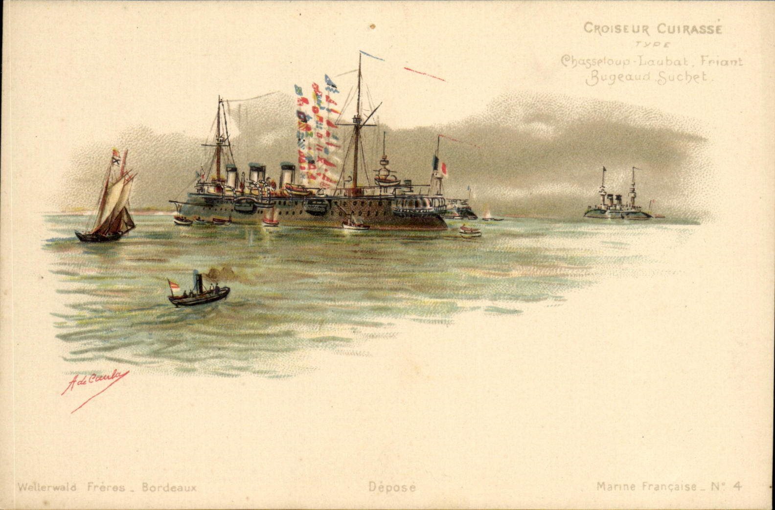 CPA Bateau Guerre Le Chasseloup Laubat Croiseur Cuirasse