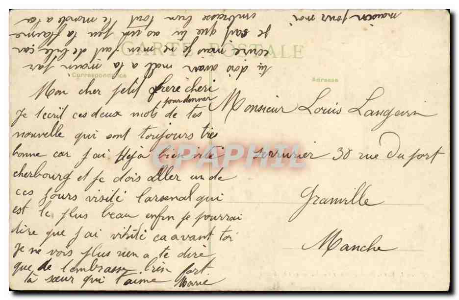 Cherbourg - Le Croiseur "Châteaurenault" dans l'Arsenal — Éditions L. Chauvaut et Cie, n°103 — Reverso