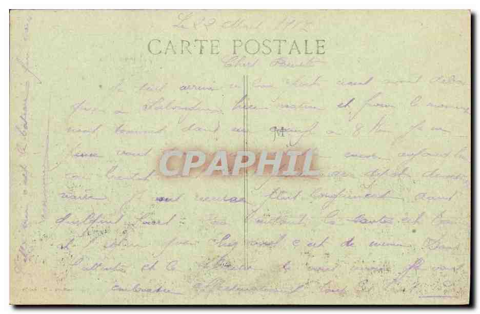 Croiseur cuirassé Châteaurenault — Manœuvre de combat en mer agitée — H. Grimaud, 38, rue Massonod, Marseille — Reverso