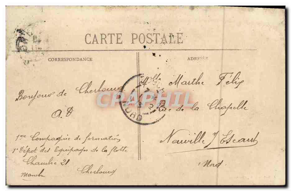 Le Contre-Torpilleur "Claymore" — Cherbourg — Collection P. B. — Reverso