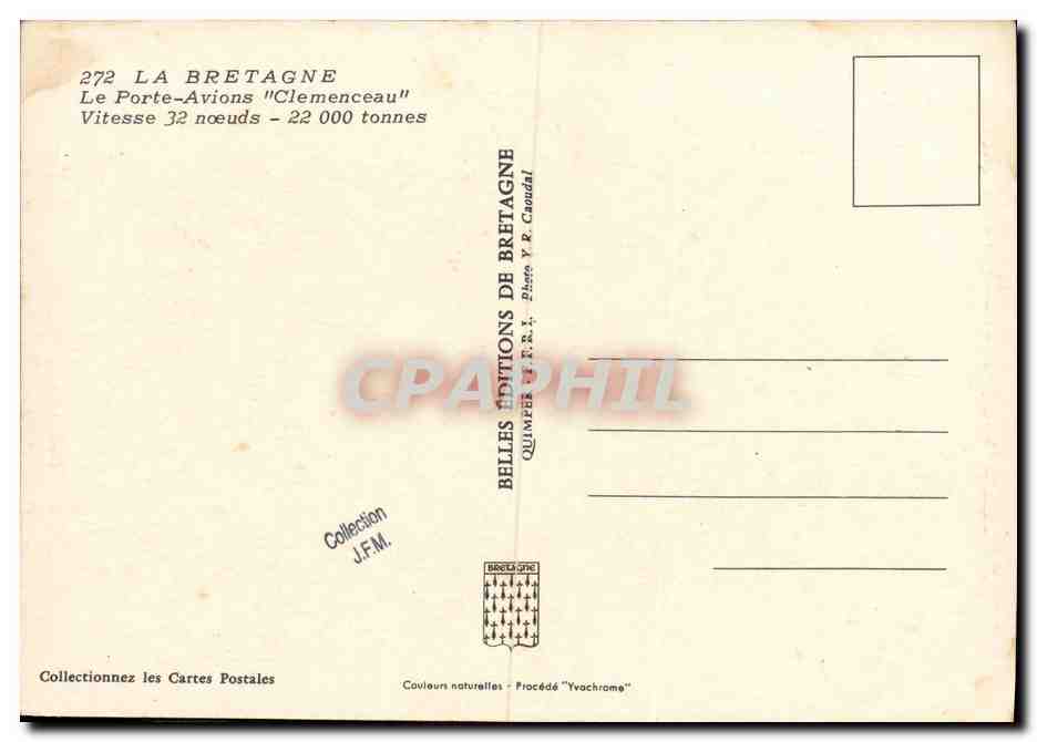 Porte-avions "Clemenceau" — dock de réparation — Éditions de Bretagne, n°272 — Verso